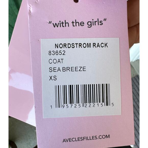NWT Avec Les Filles Sea Breeze Mint Peacoat XS Scandi Girl Pastel Preppy Soft - Picture 9 of 11